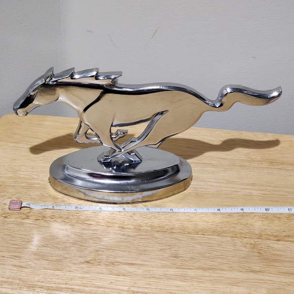 Chrome Mustang 11" W x 3.5" D on stand - Picture 5 of 12
